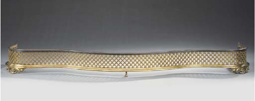 An early Victorian steel and brass fender, mid 19th century