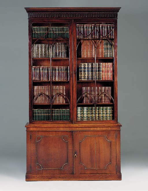 A GEORGE III MAHOGANY BOOKCASE