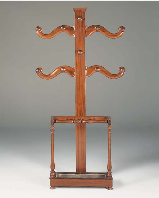 A Victorian mahogany hall stand, third quarter 19th century