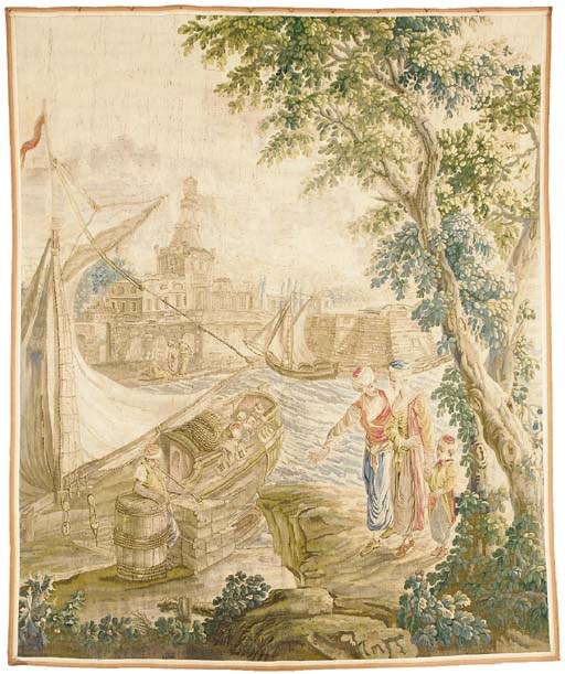 A LOUIS XVI AUBUSSON PASTORAL TAPESTRY, SECOND HALF 18TH CENTURY