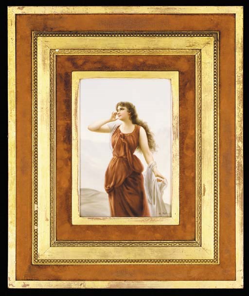 A Viennese porcelain plaque, circa 1880