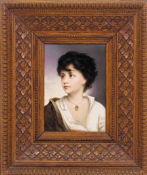 A German porcelain plaque, circa 1880