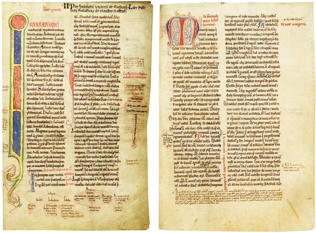 PETER COMESTOR (d. c.1178). Historia Scholastica, in Latin, ILLUMINATED MANUSCRIPT ON VELLUM
