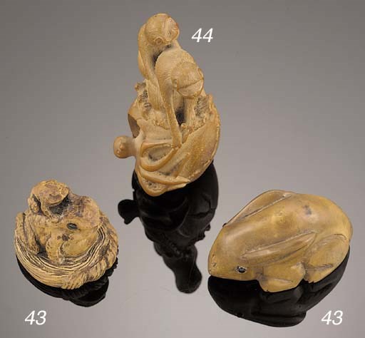 A boxwood monkey group
19th Century