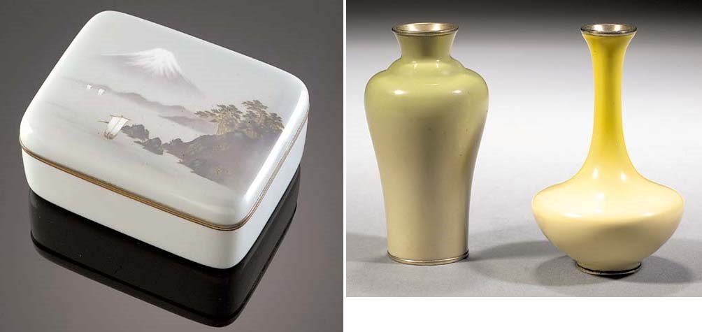 A cloisonne rectangular box and cover
20th century