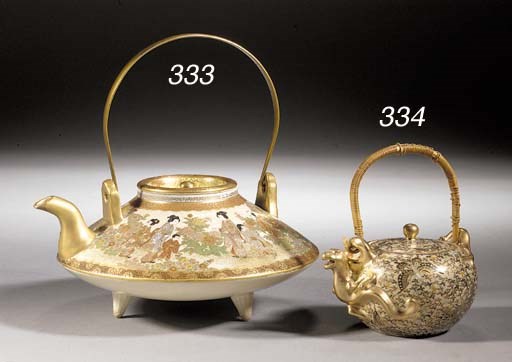A Satsuma globular teapot and cover
19th Century