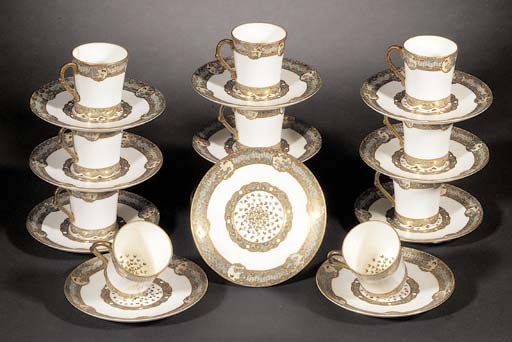 A Satsuma coffee set
19th century
