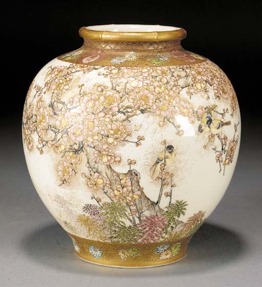 A Satsuma globular jar
19th century