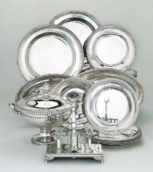 A French silver dinner-service