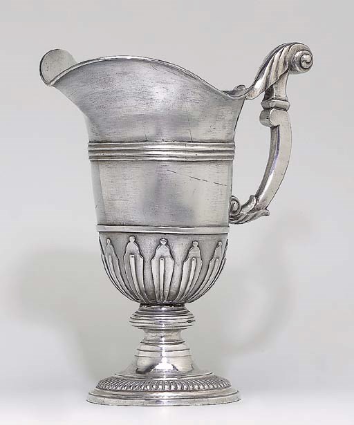A Louis XV silver-plated ewer
