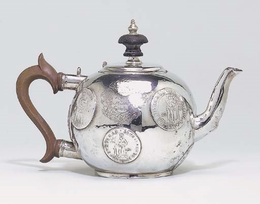 A German silver teapot