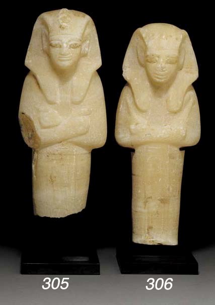 AN EGYPTIAN ALABASTER SHABTI FOR MERNEPTAH