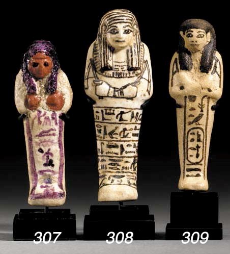 AN EGYPTIAN FAIENCE SHABTI FOR KHENY
