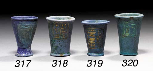AN EGYPTIAN GLASSY FAIENCE CUP OF SETY I