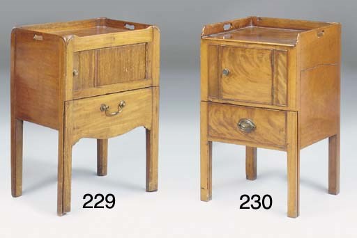 A mahogany bedside commode, early 19th century
