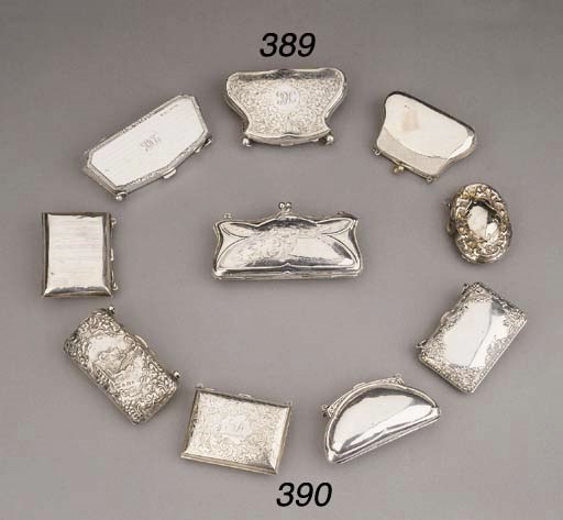 Cinque portamonete in argento, Inghilterra