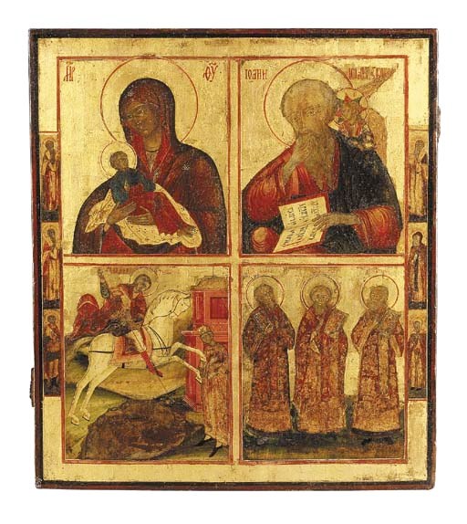 Icona qudripartita, Russia