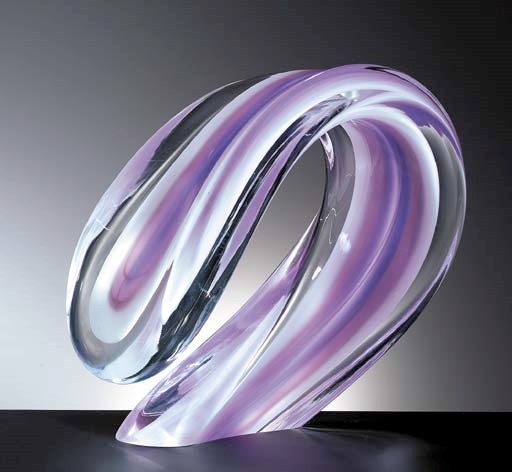 'ROSE OPAL COMBINATION C FORM', A GLASS SCULPTURE