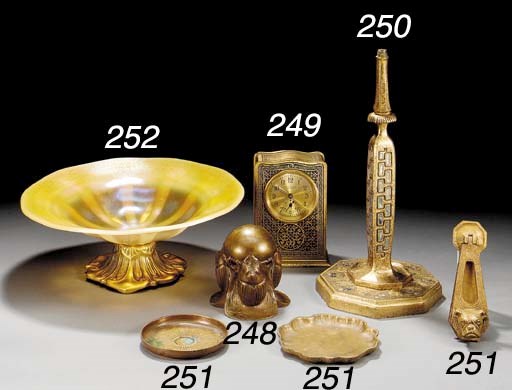 AN ENAMELED AND GILT-BRONZE 'MEDALLION' DESK CLOCK