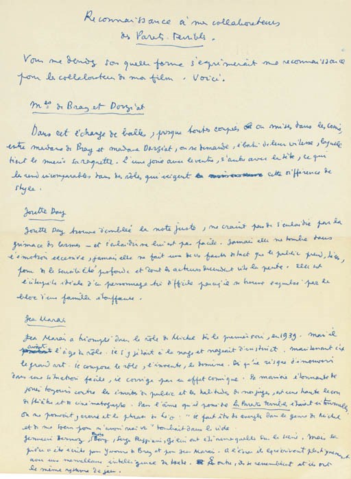 COCTEAU, Jean.
