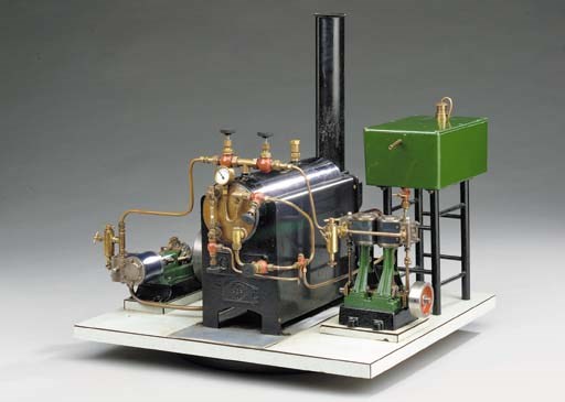 A well built gas-fired mainly Stuart stationary steam set,