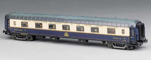 A gauge 'O' two-rail electric model of the C.I.W.L. 1st Class Pullman coach No. 4005,
