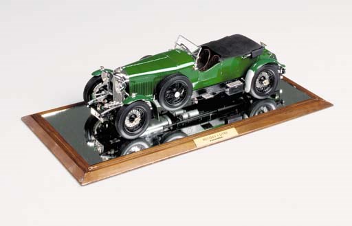 A fine and detailed 1/12th scale display model of the 8 litre Bentley Touring Car Regn No. GP1999,