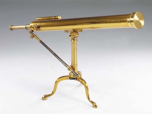 A fine late 19th-Century lacquered brass 3½-inch refracting telescope,