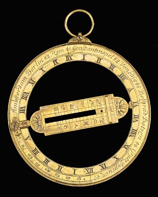 A fine 18th-Century universal equinoctial ring dial,
