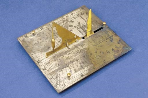 A fine 18th-Century Bohemian horizontal sundial,