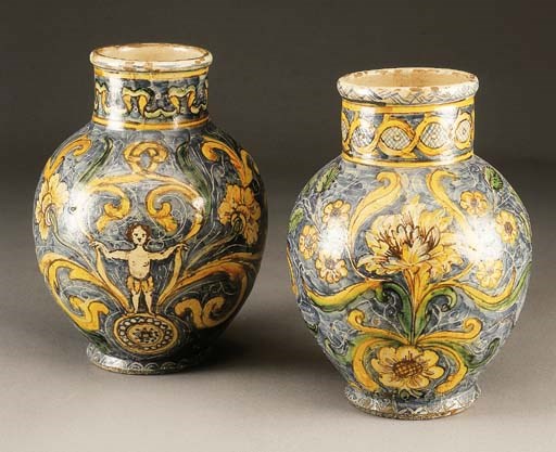 BOCCIA IN CERAMICA DI CALTAGIRONE DIPINTA IN POLICROMIA,