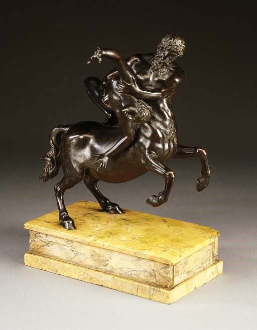 NESSO E DEIANIRA IN BRONZO, PROBABILMENTE SECOLO XVII,