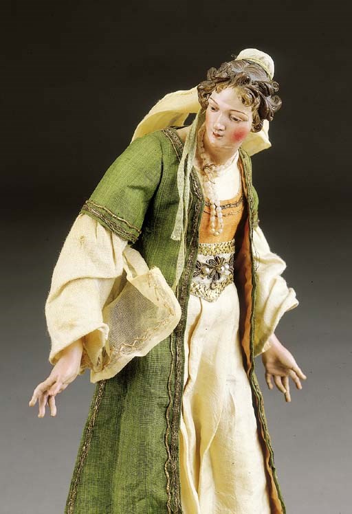 "SAMARITANA" FIGURA PRESEPIALE, NAPOLI 1800 CIRCA,