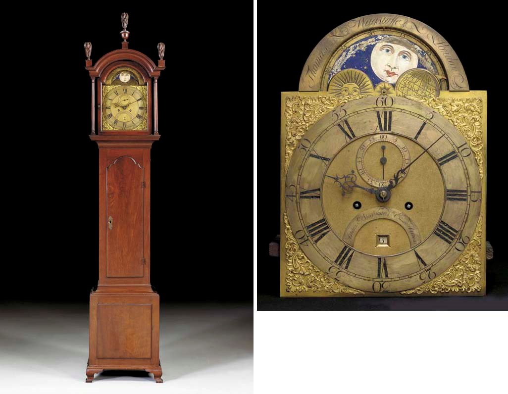 THE ANDREW BLACKMAN CHIPPENDALE WALNUT TALL-CASE CLOCK