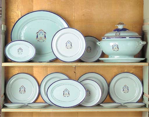 AN INITIALLED PART DINNER SERVICE