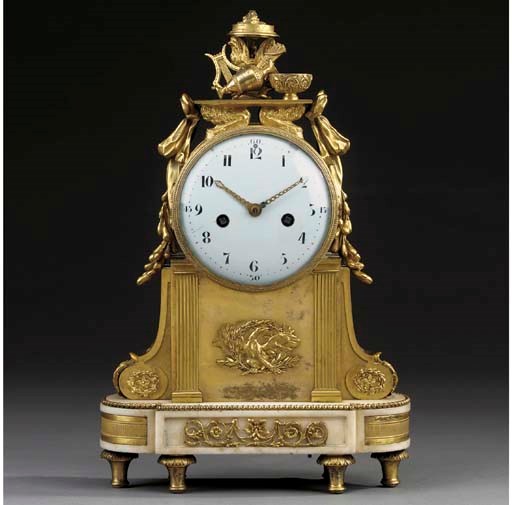A Louis XVI ormolu mantel clock