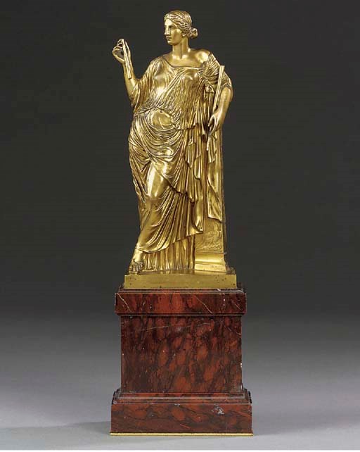 A French gilt bronze muse, circa 1870
