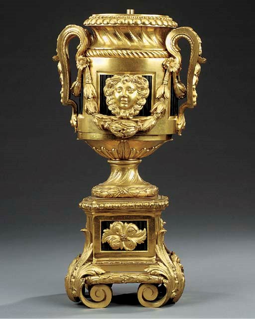 A Louis XVI style ormolu patinated bronze urn, late 19th century