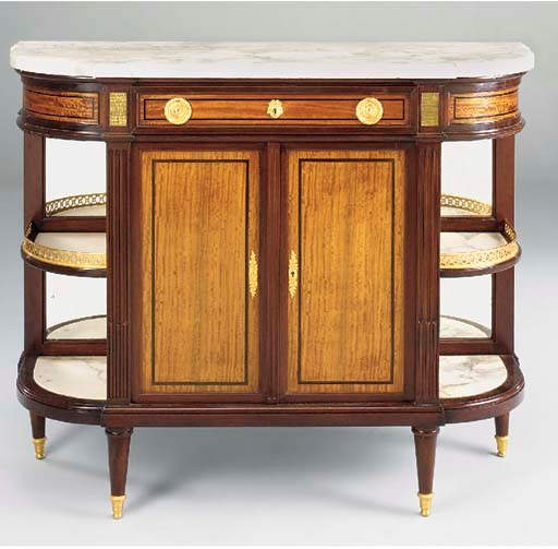 A FRENCH MAHOGANY INLAID AND ORMOLU MOUNTED SIDE CABINET, LATE 19TH/EARLY 20TH CENTURY, BY SORMANI OF PARIS