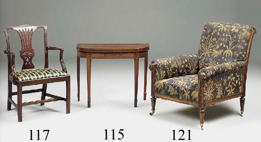 A Victorian mahogany library armchair