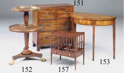 A SMALL MAHOGANY CHEST, EARLY 19TH CENTURY