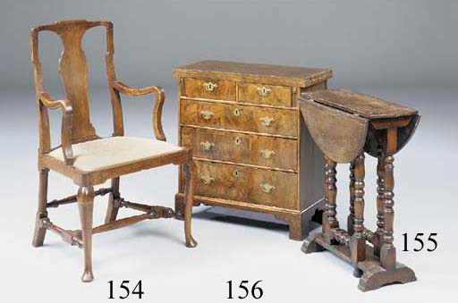 A SMALL OAK GATELEG TABLE, 19TH CENTURY