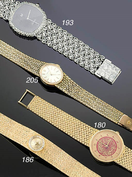 GRAFF, AN 18CT. WHITE GOLD AUTOMATIC WRISTWATCH
Graff, case no. 1267-7, movement no.10036, circa 1980.