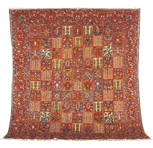 A BAKHTIARI CARPET,