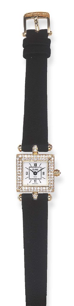 A DIAMOND WRISTWATCH, BY VAN CLEEF & ARPELS