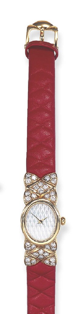 A DIAMOND WRISTWATCH, BY MAUBOUSSIN