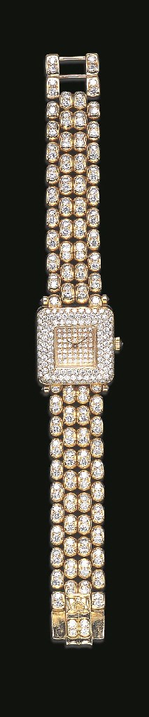 A DIAMOND WRISTWATCH, BY CHOPARD