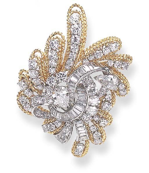 A DIAMOND BROOCH