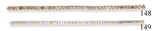 A COLORED DIAMOND LINE BRACELET