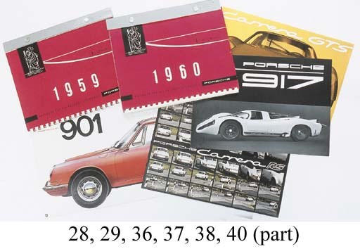 Porsche - an original 1960 Christophorus Kalender fur die Freunde Des Hauses Porsches, colour. Excellent condition.